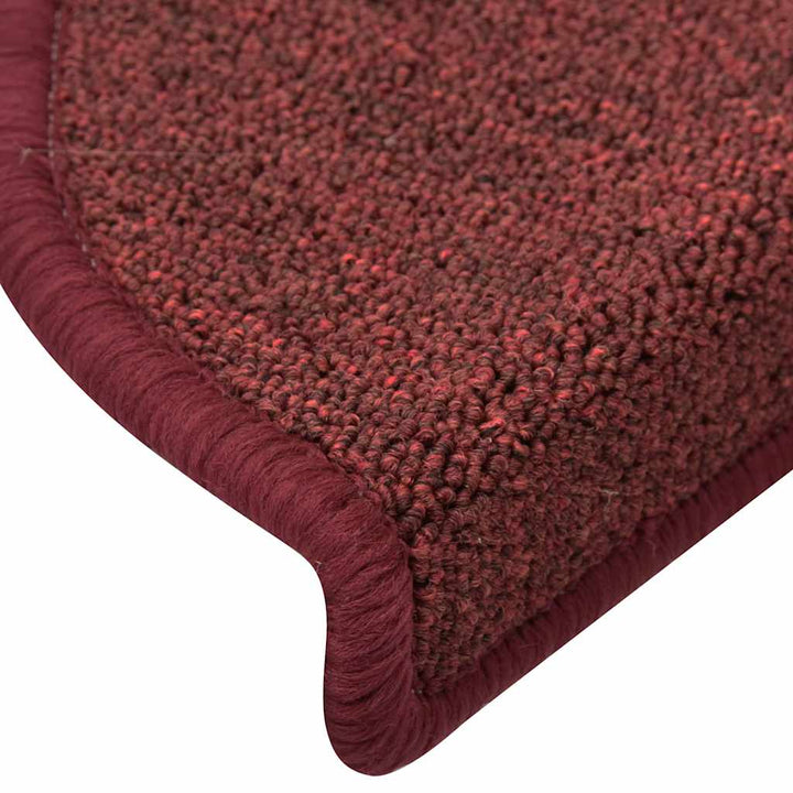 trappemåtter 30 stk. 56x17x3 cm bordeaux halvrund