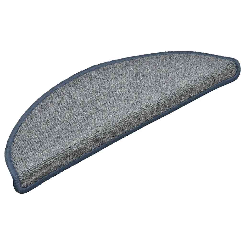 trappemåtter 30 stk. 56x17x3 cm lysegrå og blå halvrunde