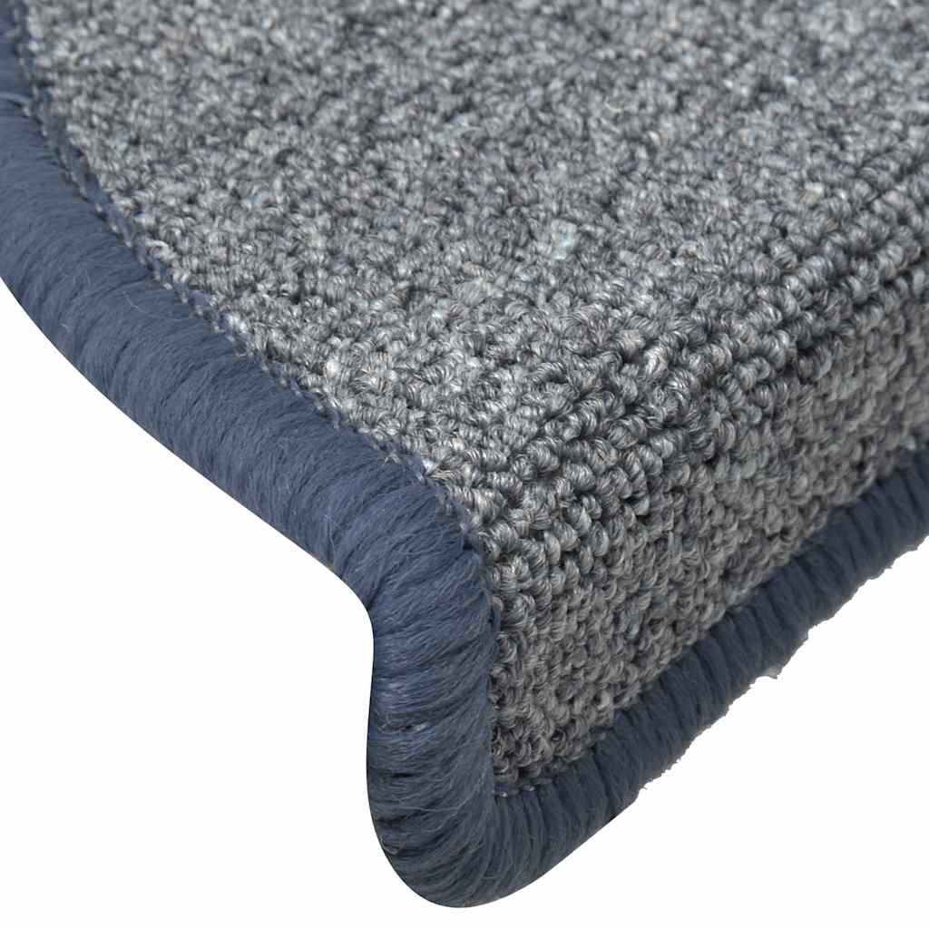 trappemåtter 30 stk. 56x17x3 cm lysegrå og blå halvrunde