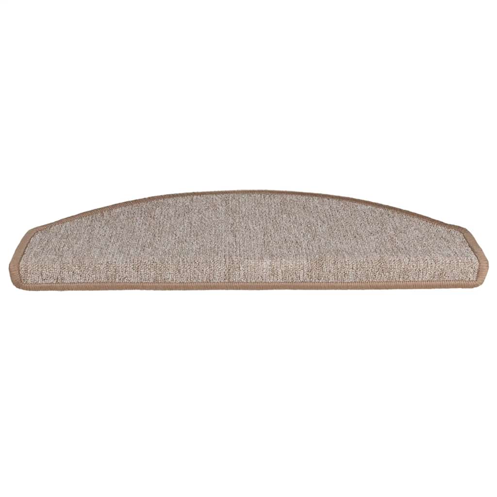 trappemåtter 30 stk. 65 x 24 x 4 cm lysebrune halvrunde store