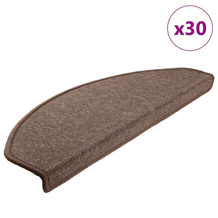 trappemåtter 30 stk. 65 x 24 x 4 cm kaffebrune halvrund store