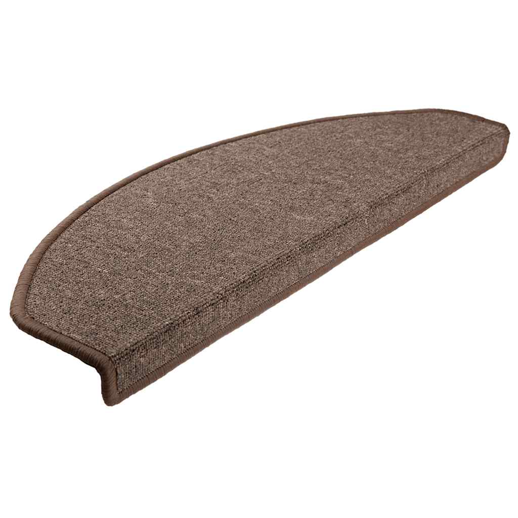 trappemåtter 30 stk. 65 x 24 x 4 cm kaffebrune halvrund store