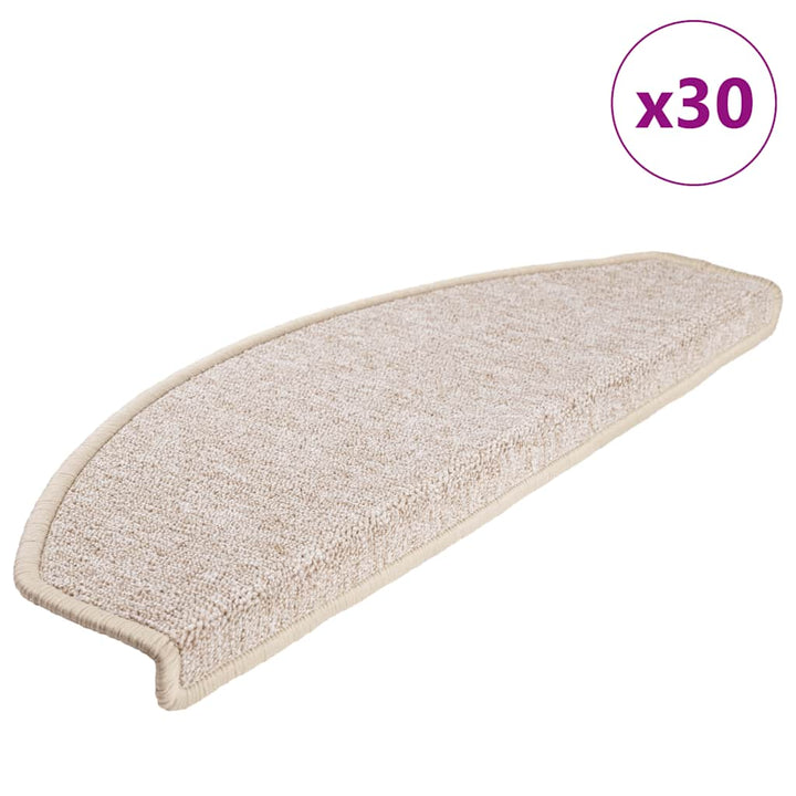 trappemåtter 30 stk. 65 x 24 x 4 cm taupe halvrund store
