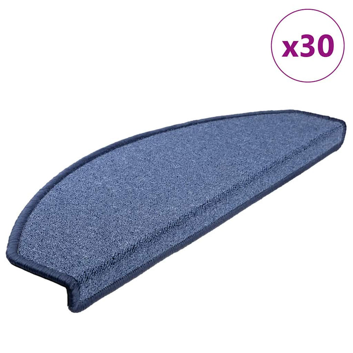 trappemåtter 30 stk. 65x24x4 cm blå halvrunde store