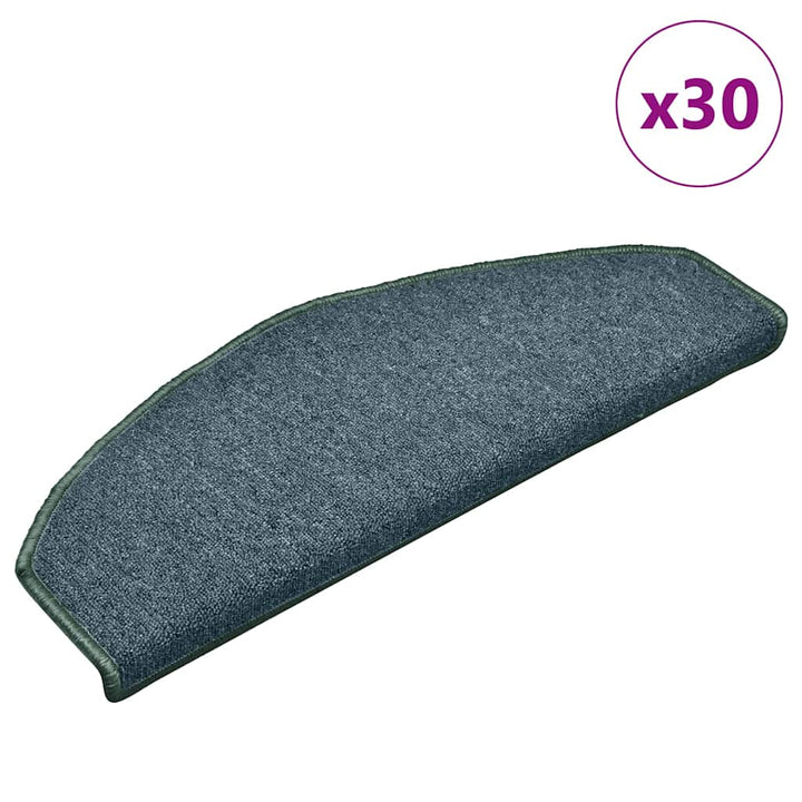 trappemåtter 30 stk. 65 x 24 x 4 cm mørkegrønne halvrunde store