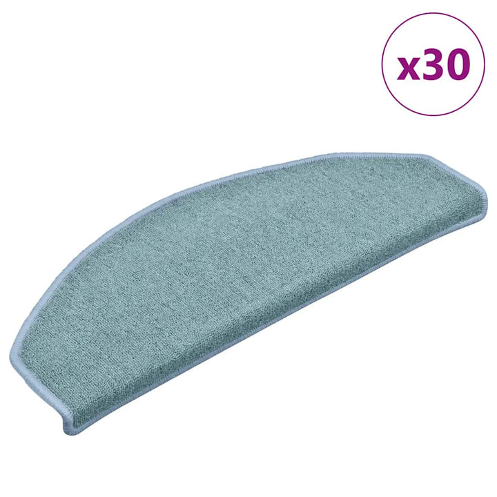 trappemåtter 30 stk. 65 x 24 x 4 cm havblå halvrunde store