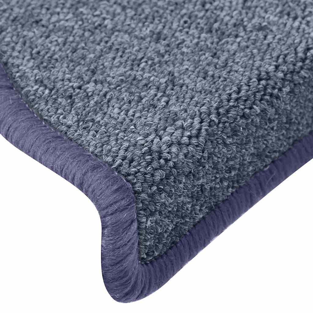 trappemåtter 30 stk. 65 x 24 x 4 cm mørkegrå og blå halvrunde store