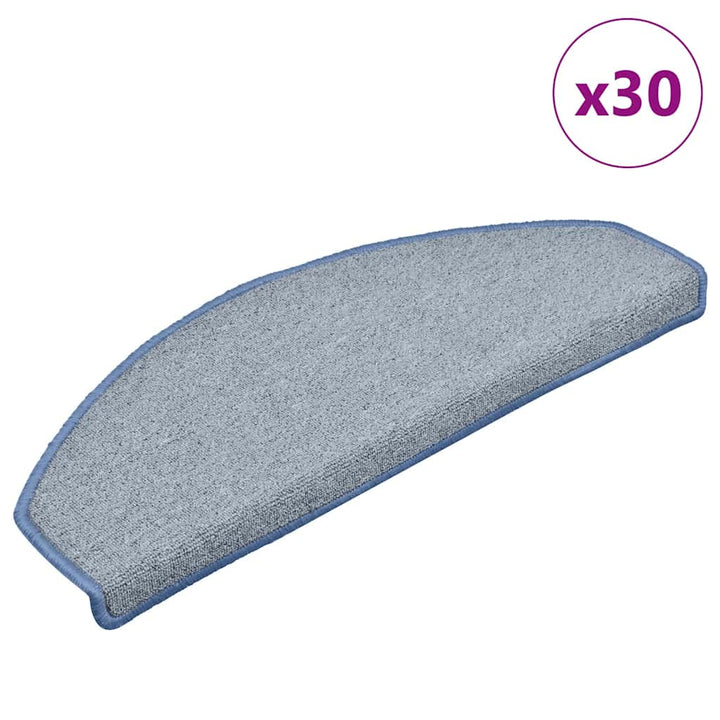 trappemåtter 30 stk. 65 x 24 x 4 cm lysegrå og blå halvrunde store