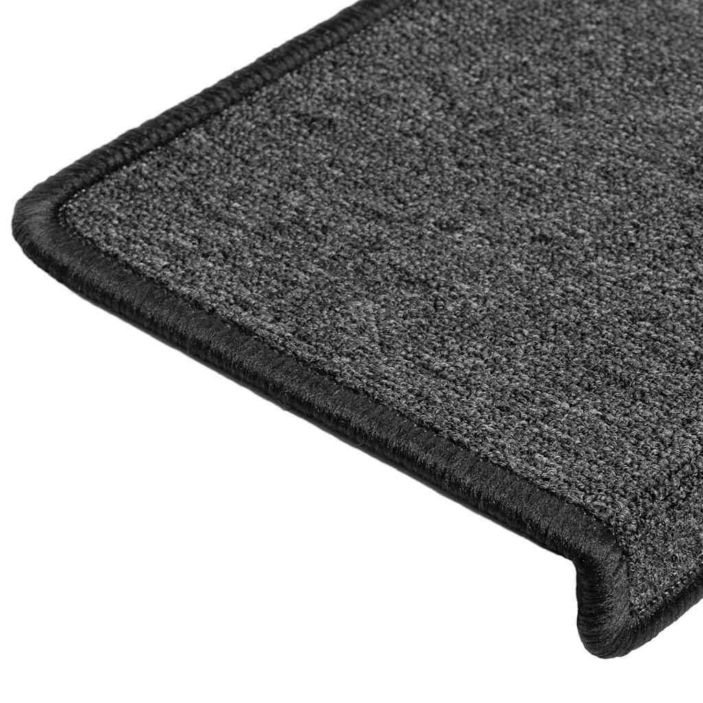 trappemåtter 30 stk. 65x21x4 cm antracit rektangulær kant
