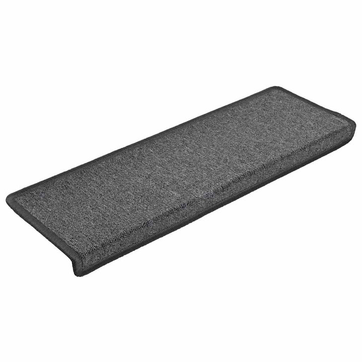 trappemåtter 30 stk. 65x21x4 cm mørkegrå rektangulær kant