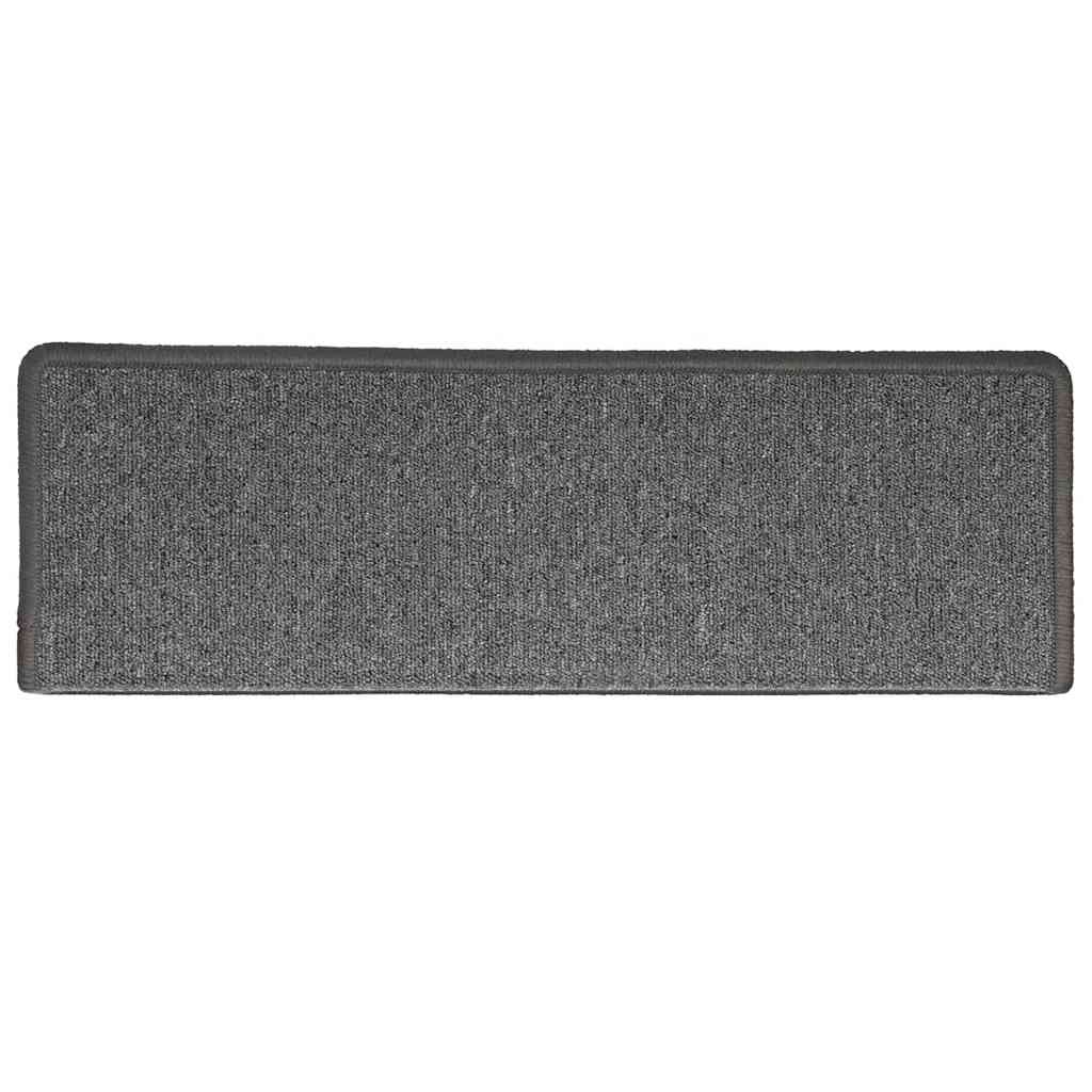 trappemåtter 30 stk. 65x21x4 cm mørkegrå rektangulær kant