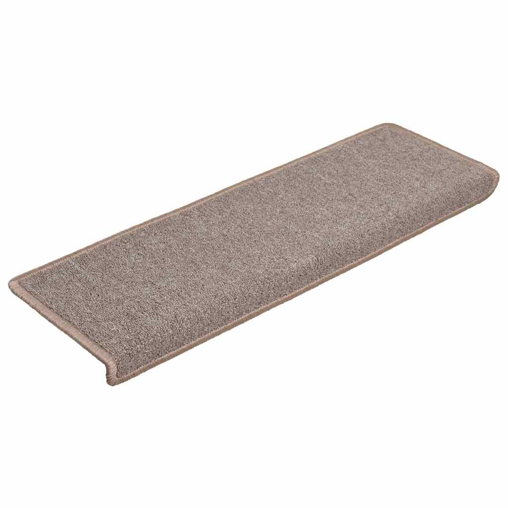 trappemåtter 30 stk. 65x21x4 cm lysebrune rektangulære kanter