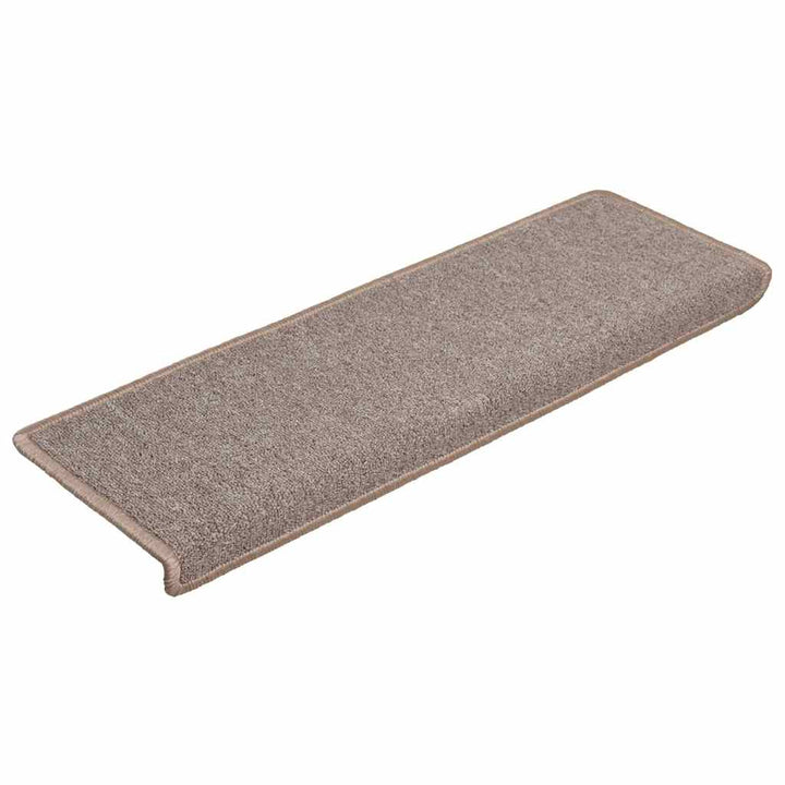 trappemåtter 30 stk. 65x21x4 cm lysebrune rektangulære kanter