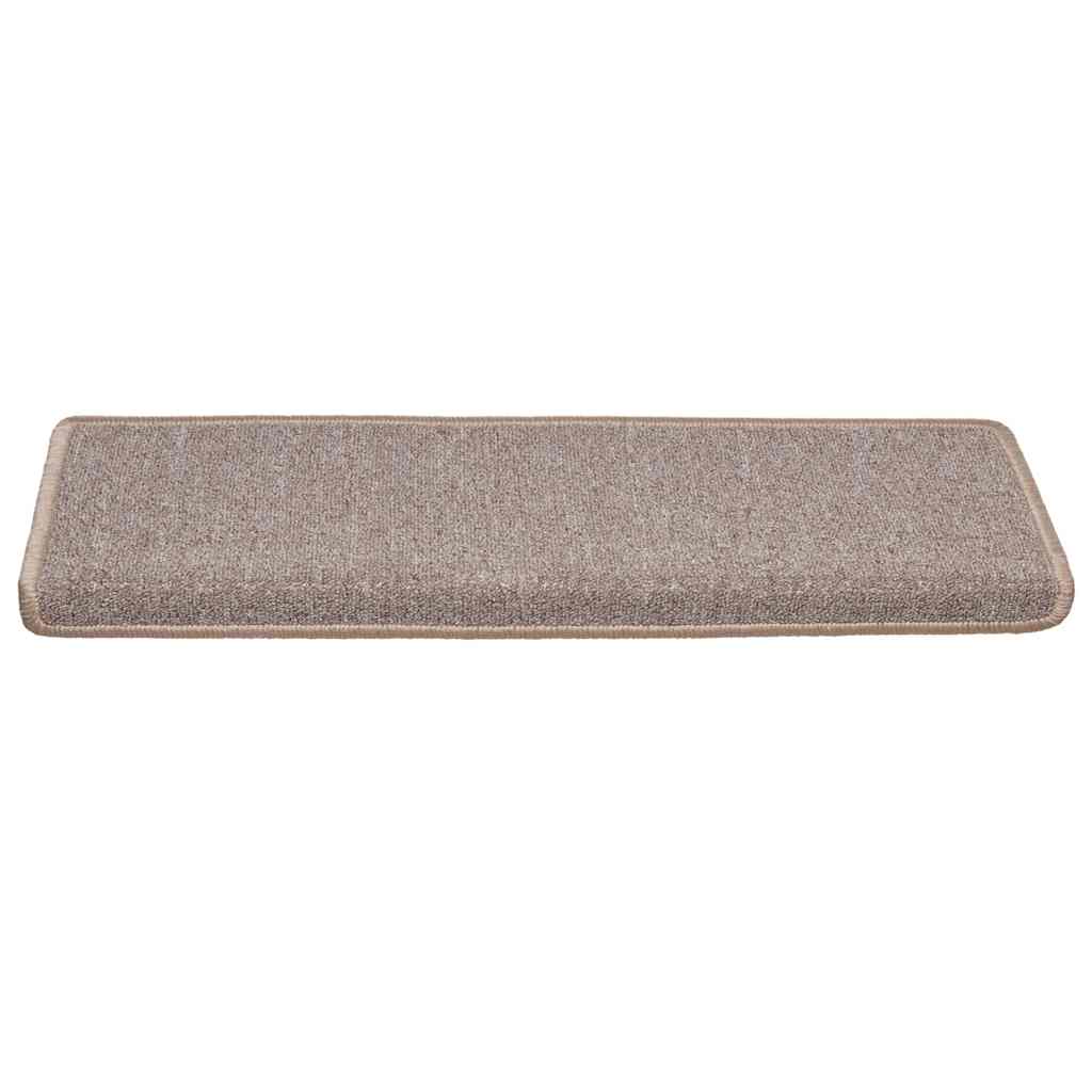 trappemåtter 30 stk. 65x21x4 cm lysebrune rektangulære kanter