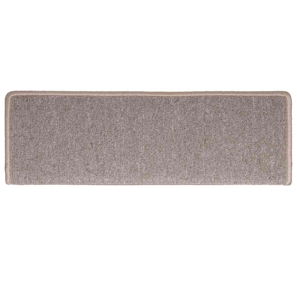 trappemåtter 30 stk. 65x21x4 cm lysebrune rektangulære kanter