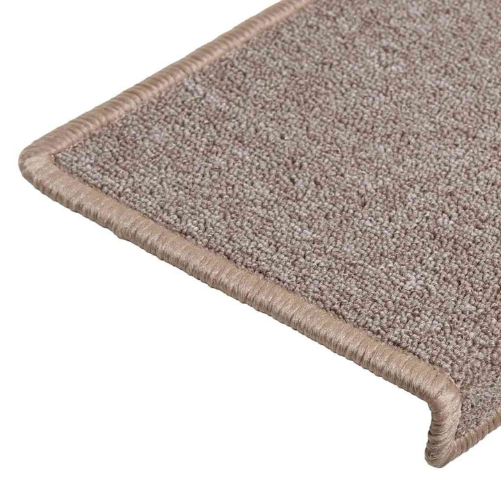 trappemåtter 30 stk. 65x21x4 cm lysebrune rektangulære kanter