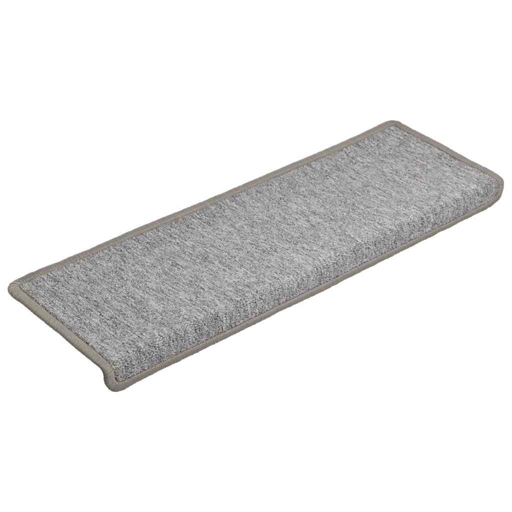 trappemåtter 30 stk. 65x21x4 cm lysegrå rektangulær kant