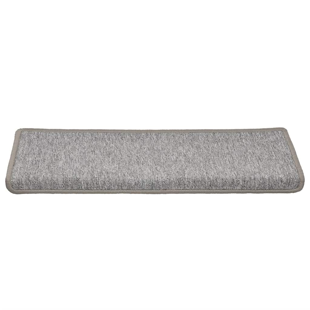 trappemåtter 30 stk. 65x21x4 cm lysegrå rektangulær kant
