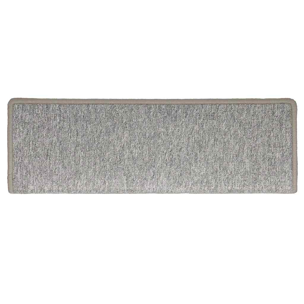 trappemåtter 30 stk. 65x21x4 cm lysegrå rektangulær kant