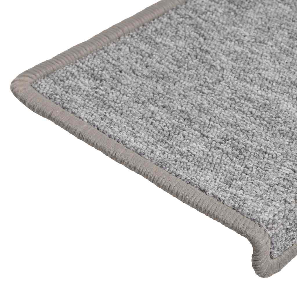trappemåtter 30 stk. 65x21x4 cm lysegrå rektangulær kant