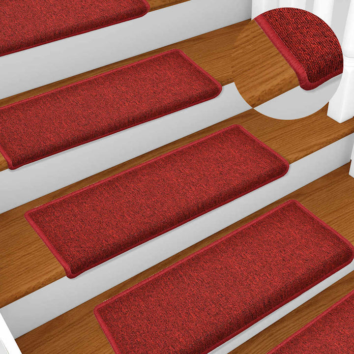 trappemåtter 30 stk. 65x21x4 cm bordeaux rektangulær kant