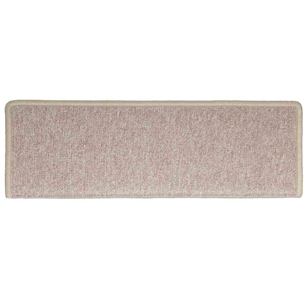 trappemåtter 30 stk. 65x21x4 cm taupe rektangulær kant
