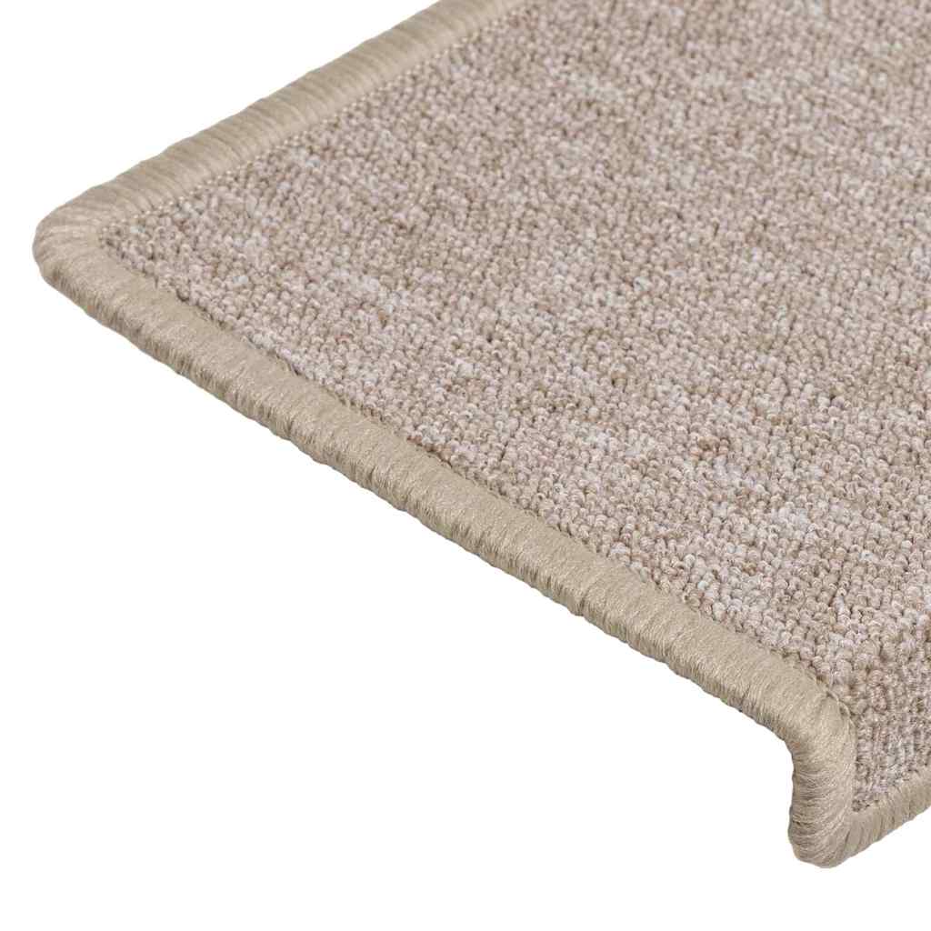 trappemåtter 30 stk. 65x21x4 cm taupe rektangulær kant