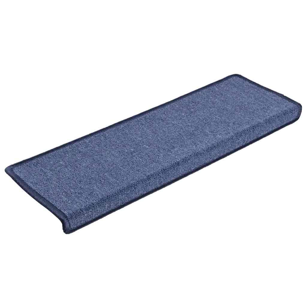 trappemåtter 30 stk. 65x21x4 cm blå rektangulær kant