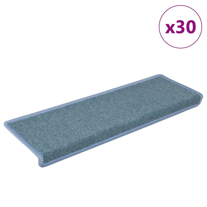 trappemåtter 30 stk. 65 x 21 x 4 cm havblå rektangulær kant