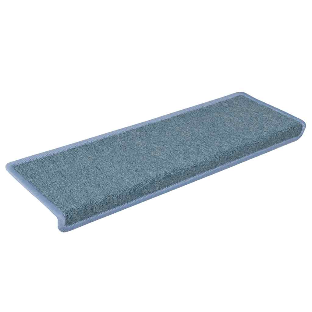 trappemåtter 30 stk. 65 x 21 x 4 cm havblå rektangulær kant