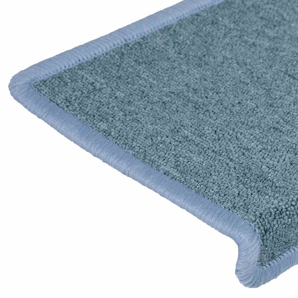 trappemåtter 30 stk. 65 x 21 x 4 cm havblå rektangulær kant