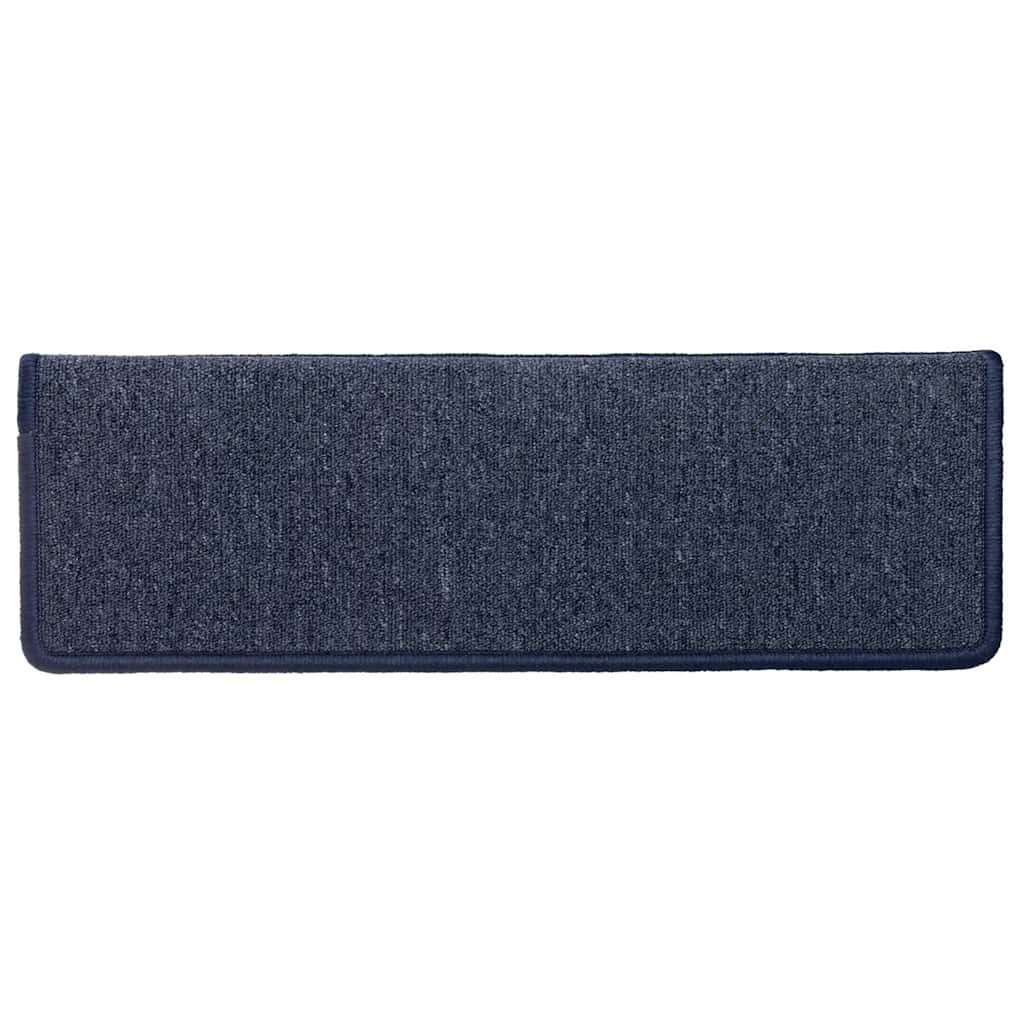 trappemåtter 30 stk. 65 x 21 x 4 cm mørkegrå og blå rektangulær kant
