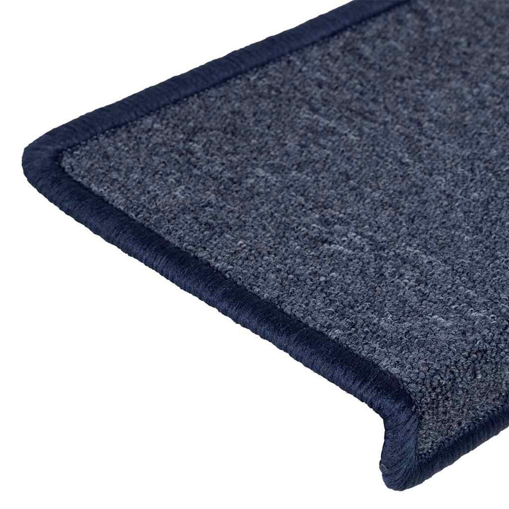 trappemåtter 30 stk. 65 x 21 x 4 cm mørkegrå og blå rektangulær kant
