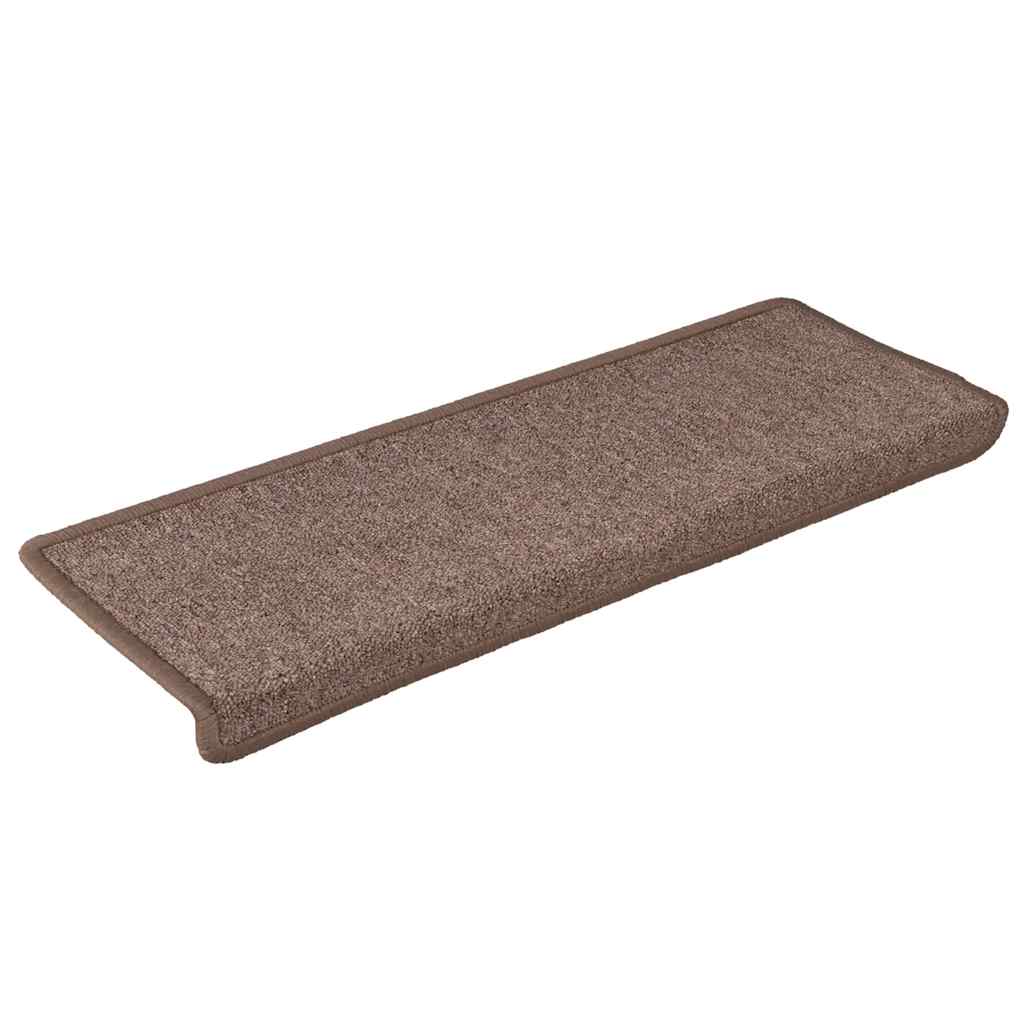 trappemåtter 30 stk. 65x21x4 cm brune rektangulære kanter