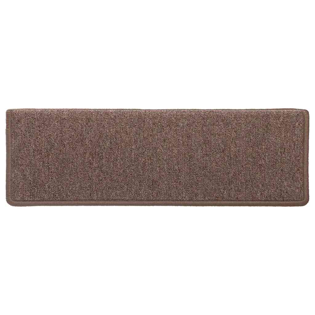 trappemåtter 30 stk. 65x21x4 cm brune rektangulære kanter