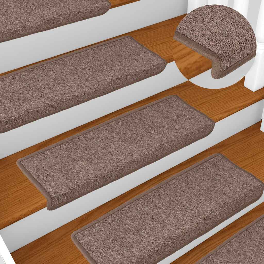 trappemåtter 30 stk. 65x21x4 cm brune rektangulære kanter