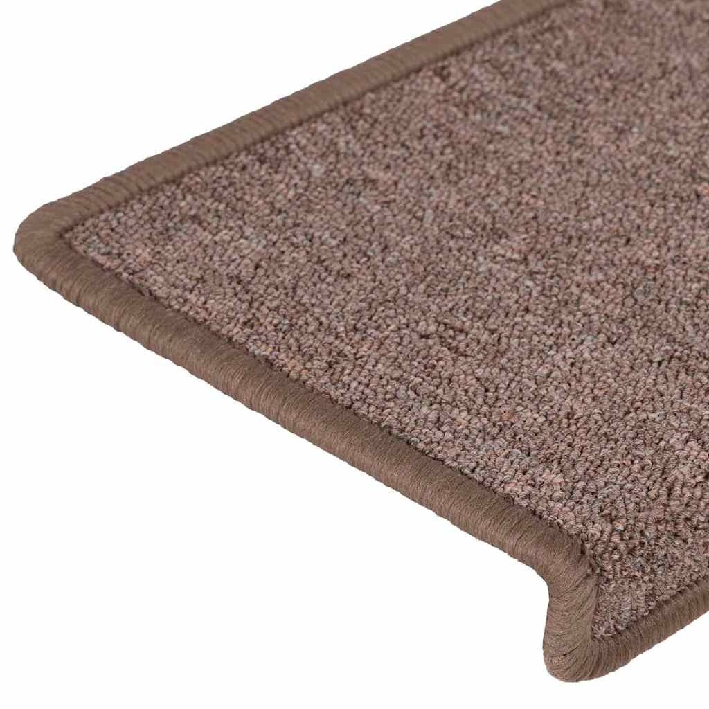 trappemåtter 30 stk. 65x21x4 cm brune rektangulære kanter