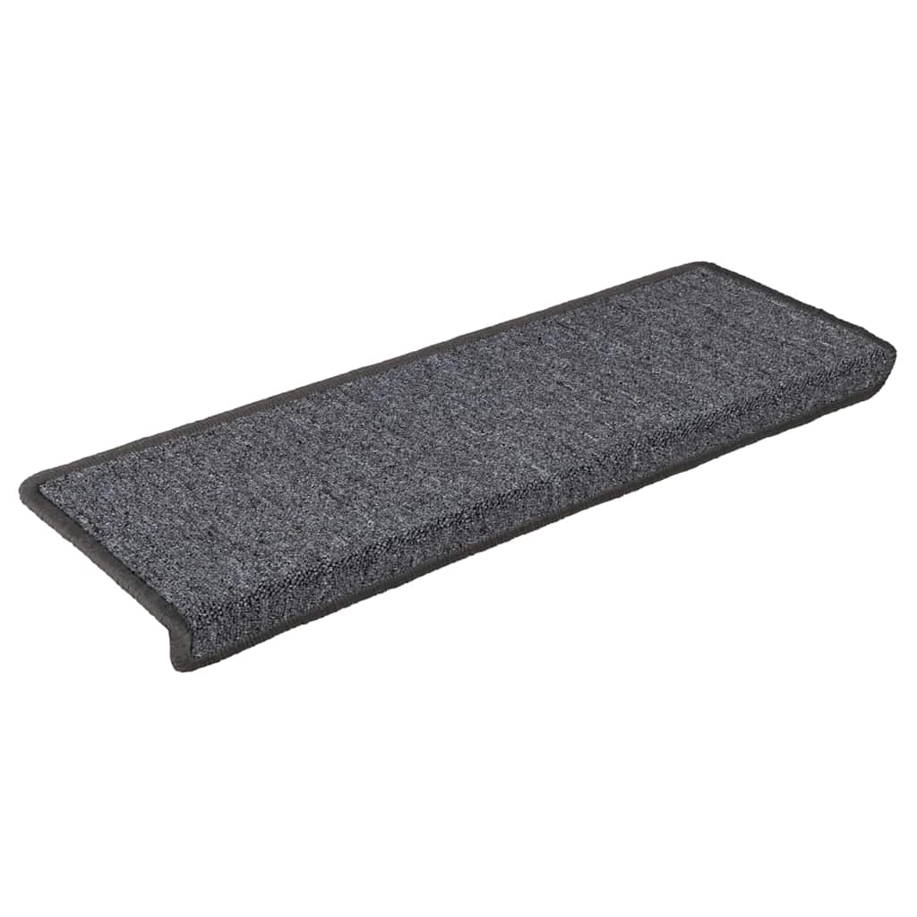 trappemåtter 30 stk. 65x21x4 cm mørkegrå rektangulær kant
