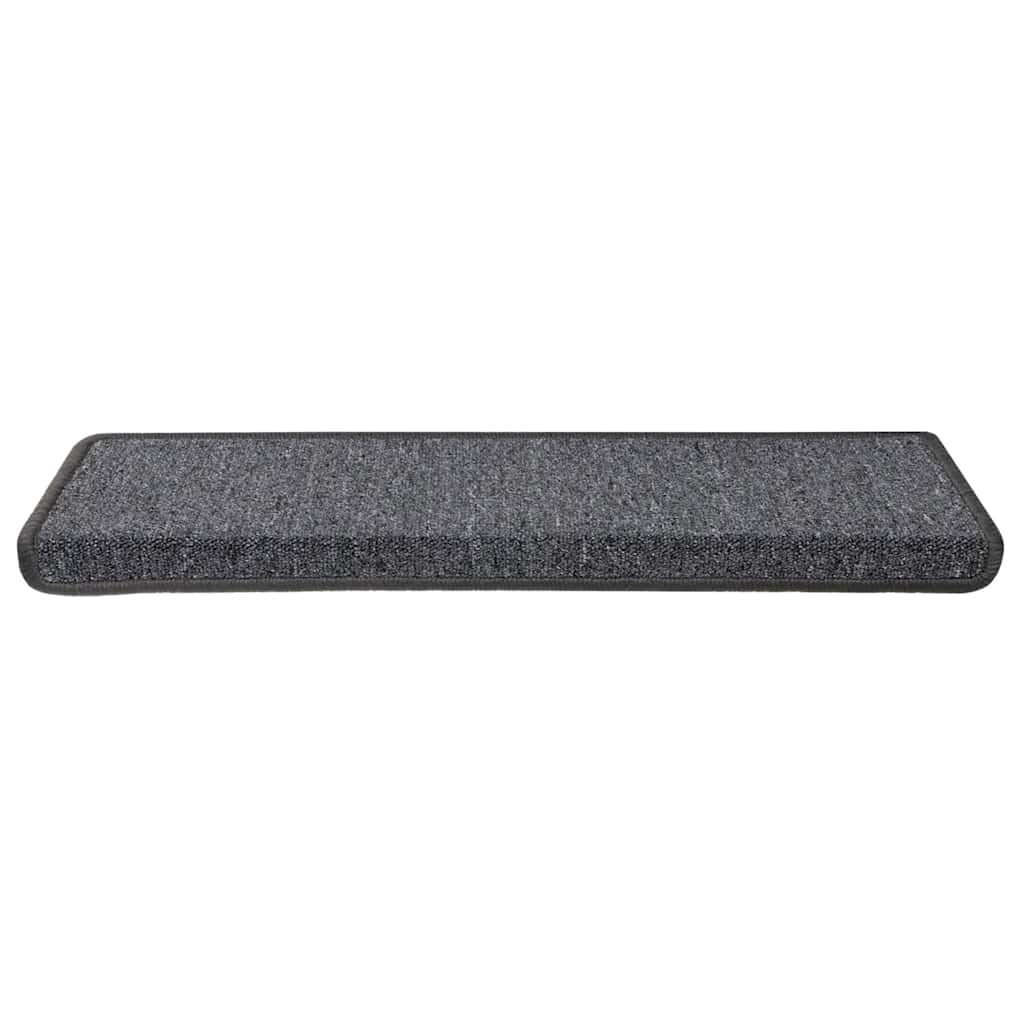 trappemåtter 30 stk. 65x21x4 cm mørkegrå rektangulær kant