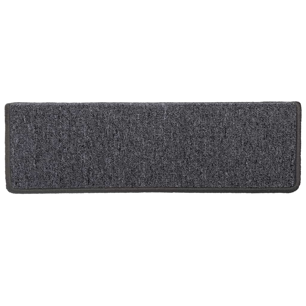 trappemåtter 30 stk. 65x21x4 cm mørkegrå rektangulær kant