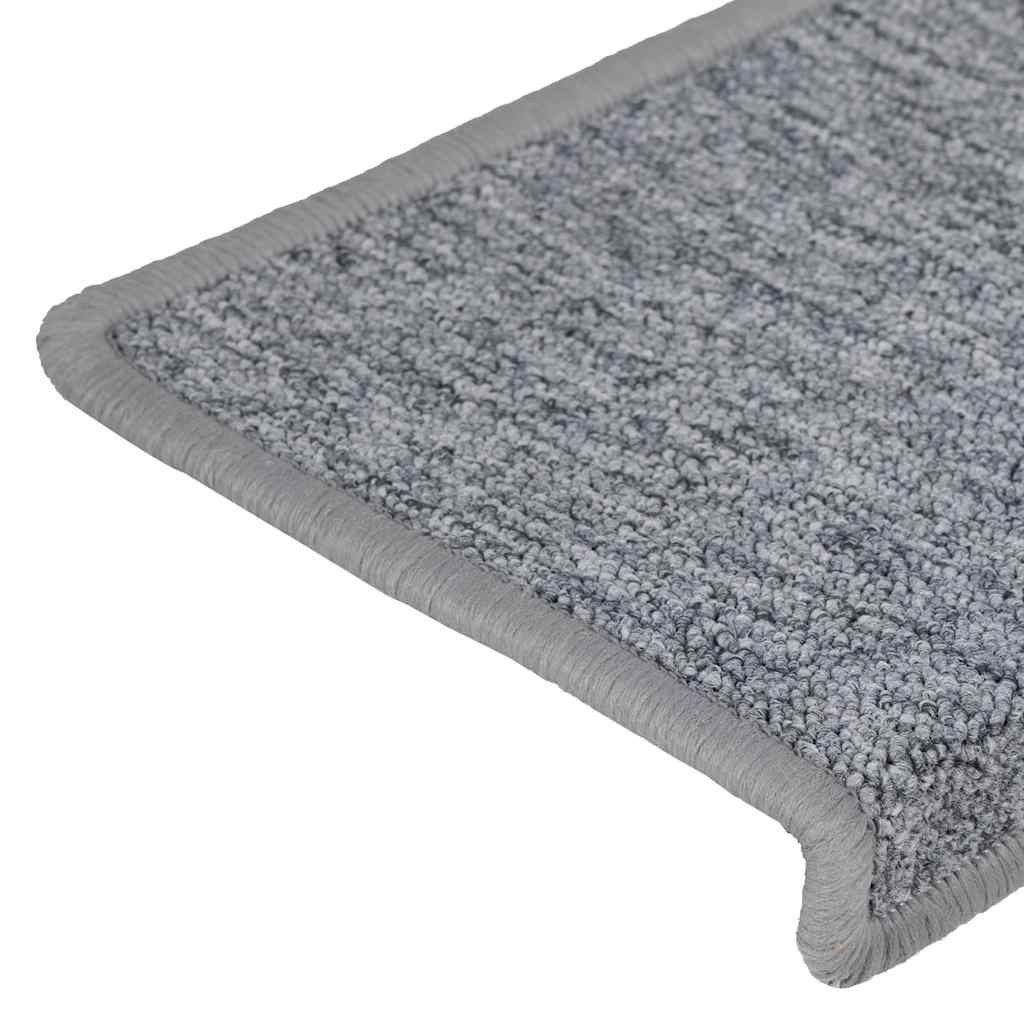 trappemåtter 30 stk. 65x21x4 cm lysegrå rektangulær kant