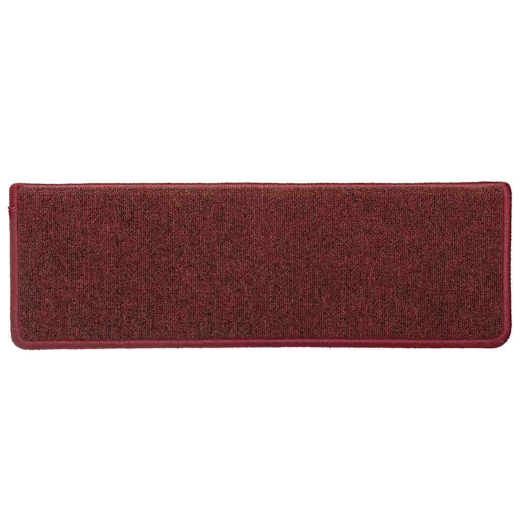 trappemåtter 30 stk. 65x21x4 cm bordeaux rektangulær kant