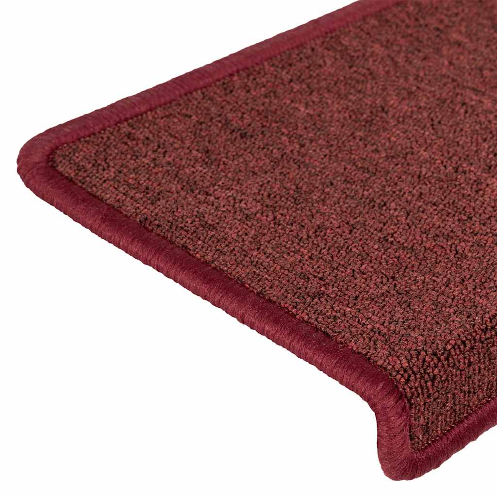 trappemåtter 30 stk. 65x21x4 cm bordeaux rektangulær kant