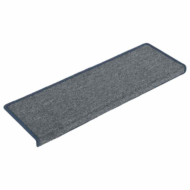 trappemåtter 30 stk. 65 x 21 x 4 cm lysegrå og blå rektangulær kant