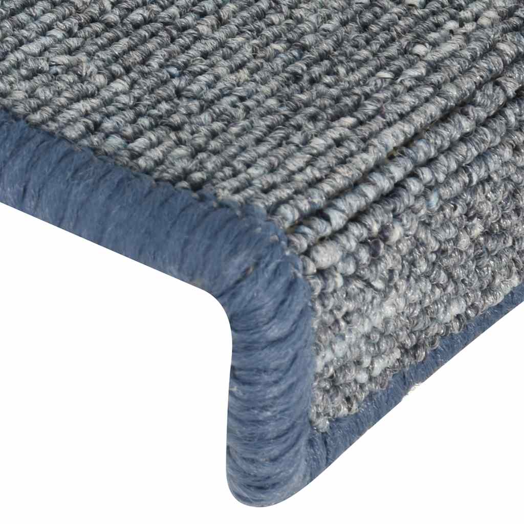 trappemåtter 30 stk. 65 x 21 x 4 cm lysegrå og blå rektangulær kant