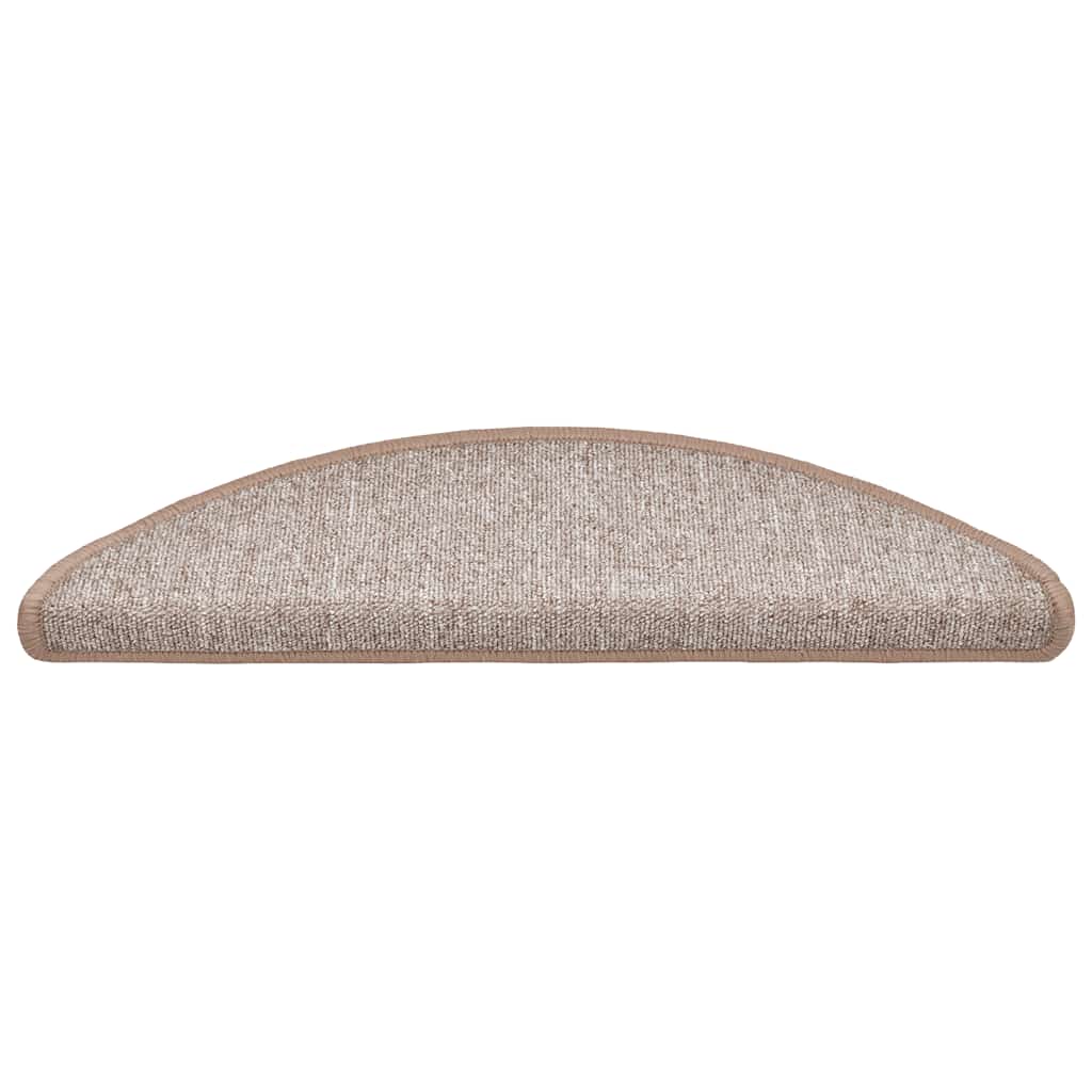 trappemåtter 20 stk. 56x17x3 cm lysebrune halvrunde