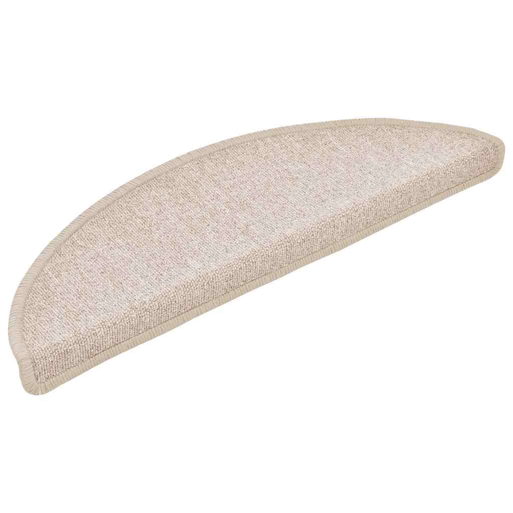 trappemåtter 20 stk. 56x17x3 cm taupe halvrund