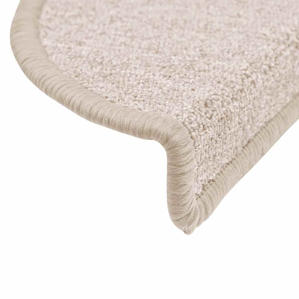 trappemåtter 20 stk. 56x17x3 cm taupe halvrund