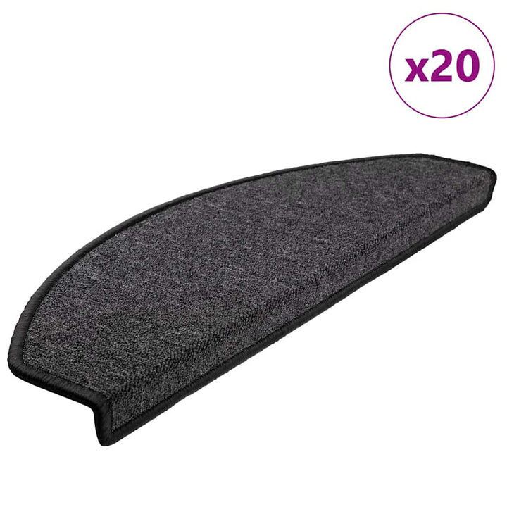 trappemåtter 20 stk. 65x24x4 cm antracit halvrund store