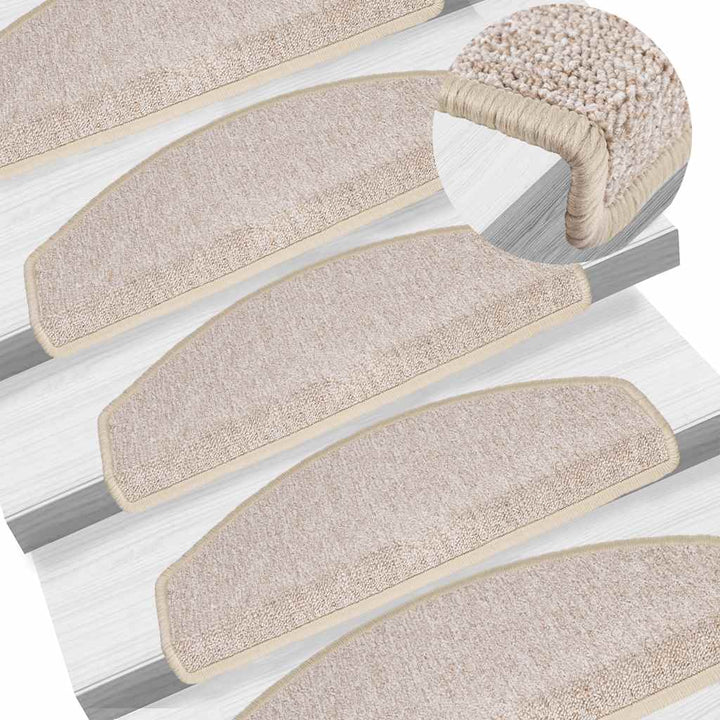 trappemåtter 20 stk. 65x24x4 cm taupe halvrund store